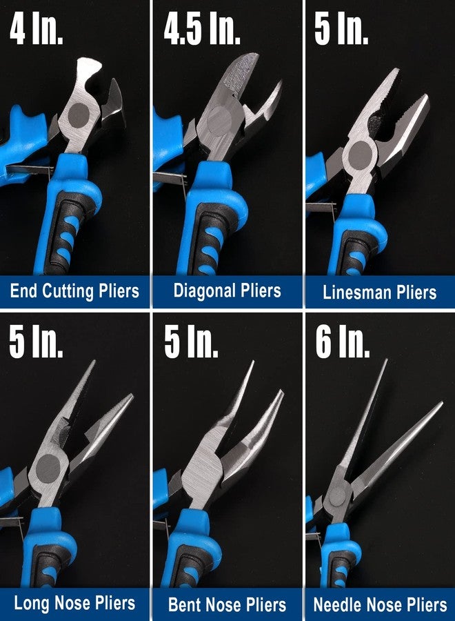 COMOWARE 6-Piece Mini Pliers Set, Multi-Function Precision Tools with Needle, Bent & Cutting Tips for Electronics, DIY & Crafting - Image 2